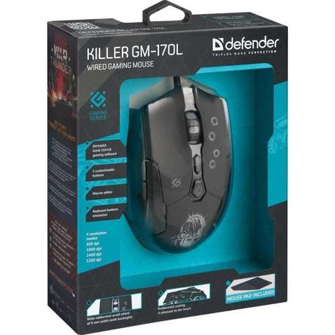Мишка Defender Killer GM-170L Black (52170)