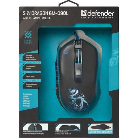 Мишка Defender Sky Dragon GM-090L Black (52090)