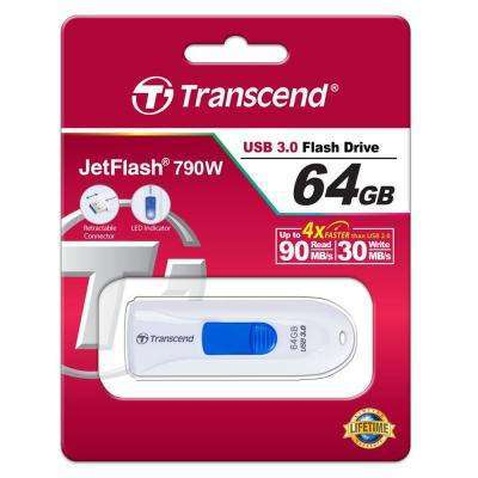 USB флеш накопичувач Transcend 64GB JetFlash 790 USB 3.0 (TS64GJF790W)