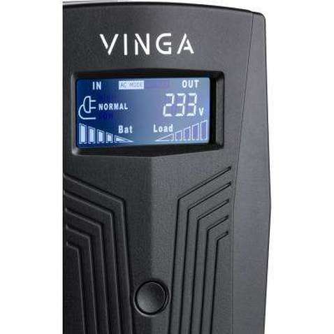 Пристрій безперебійного живлення Vinga LCD 1200VA plastic case with USB (VPC-1200PU)