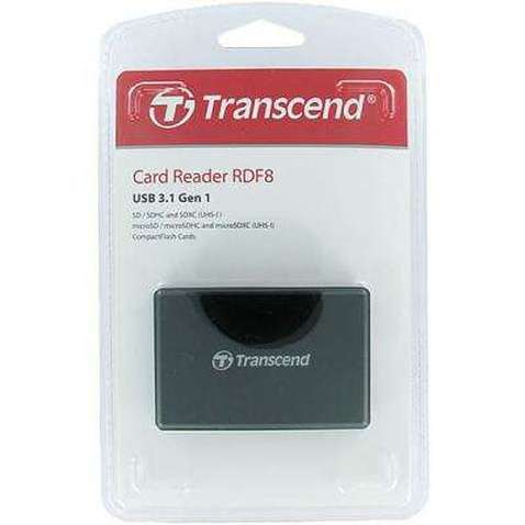 Зчитувач флеш-карт Transcend USB 3.1 Black (TS-RDF8K2)