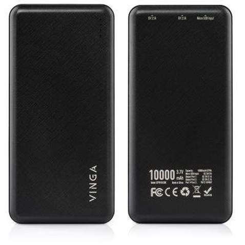 Батарея універсальна Vinga 10000 mAh black (BTPB1910BK)