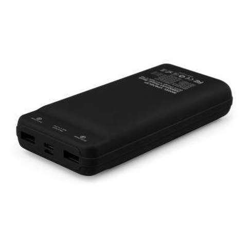 Батарея універсальна Vinga 20000 mAh QC3.0 Display soft touch black (VPB2QLSBK)