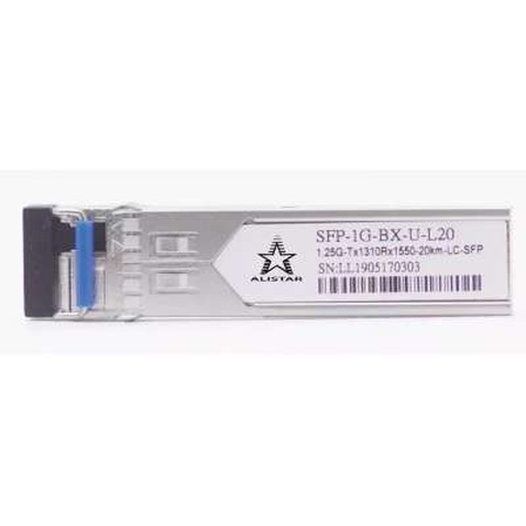Модуль SFP Alistar Модуль SFP 1000BASE-BX 1SM WDM LC 20KM TX1310/RX1550nm DDM (SFP-1G-BX-U-L20)