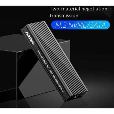 Кишеня зовнішня Maiwo M.2 SSD NVMe/SATA combo USB3.1 GEN2 Type-C al. (K1687P2)