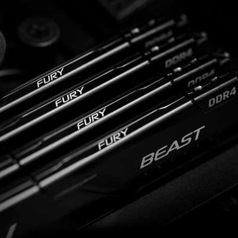 Модуль пам'яті для комп'ютера DDR4 8GB 3200 MHz Fury Beast Black Kingston Fury (ex.HyperX) (KF432C16BB/8)