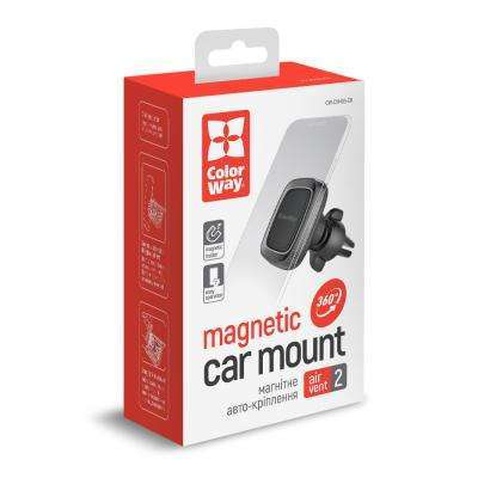 Універсальний автотримач ColorWay Air Vent-2 (360 rotation) magnetic Gray (CW-CHM05-GR)