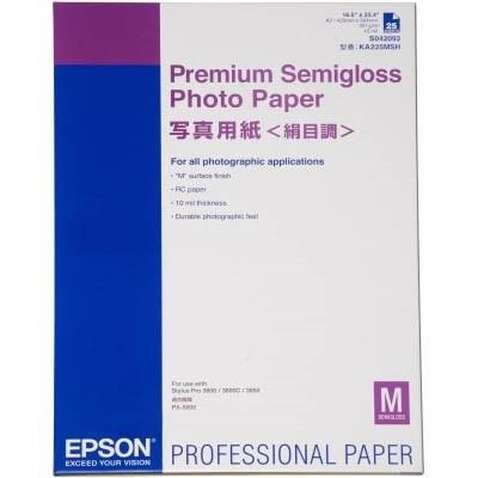 Папір Epson A2 Premium Semigloss Photo Paper (C13S042093)