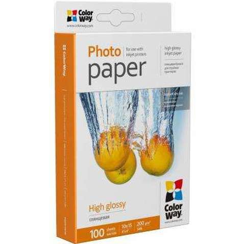 Папір ColorWay 10x15 200г glossy, 100с (PG2001004R)