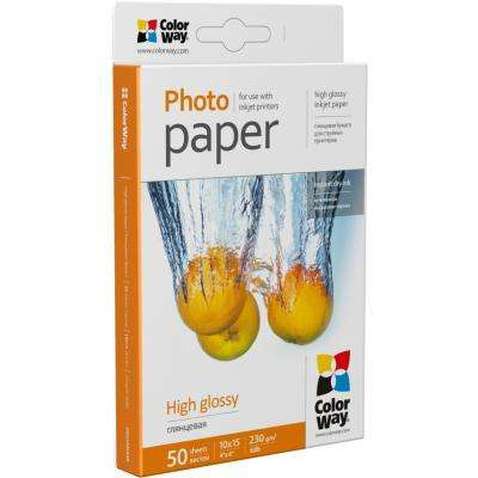 Папір ColorWay 10x15 230г glossy, 50с (PG2300504R)