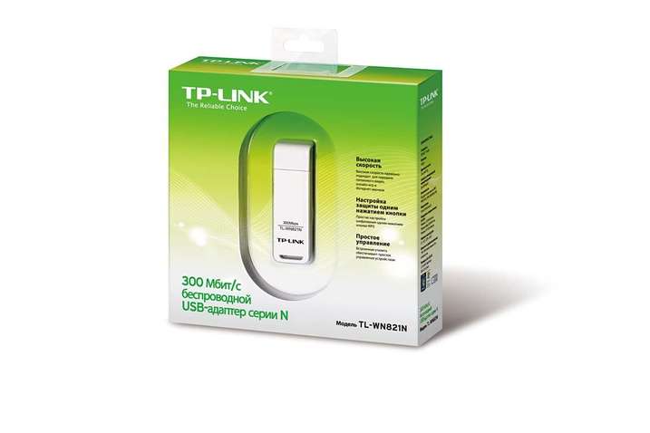 Адаптер Wi-Fi TP-Link TL-WN821N (300Mbps, USB)