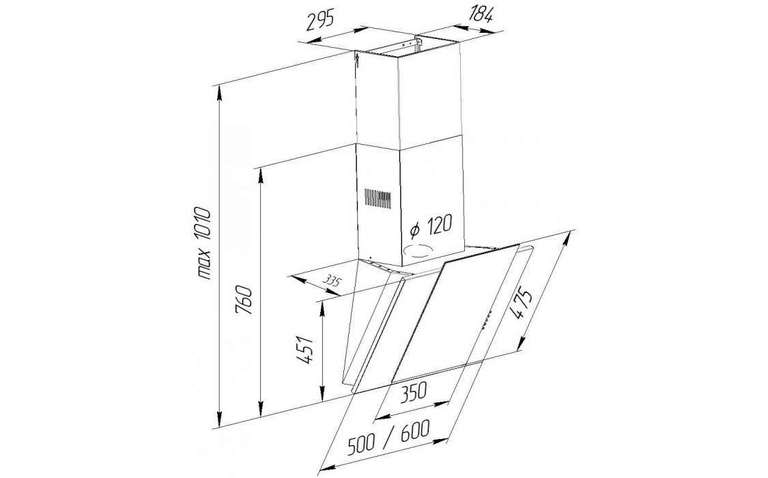 Витяжка PYRAMIDA NR-MV 60 M BL