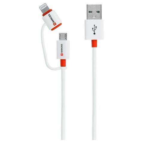 Кабель Micro USB / Lightning SKROSS «2in1 Charge’n Sync Micro USB & Lightning Connector»