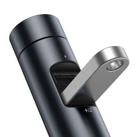 FM-трансміттер  Baseus Energy Wireless MP3 Charger Dark grey