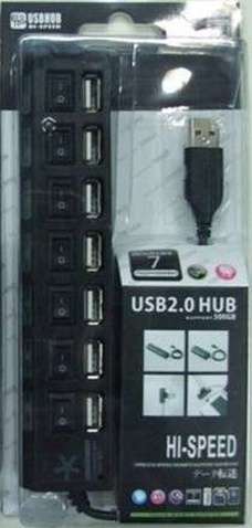 USB концентратор (Hub) TD1082 Black USB2.0, 7 портів