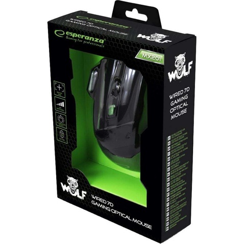 Миша Esperanza MX201 WOLF USB Green