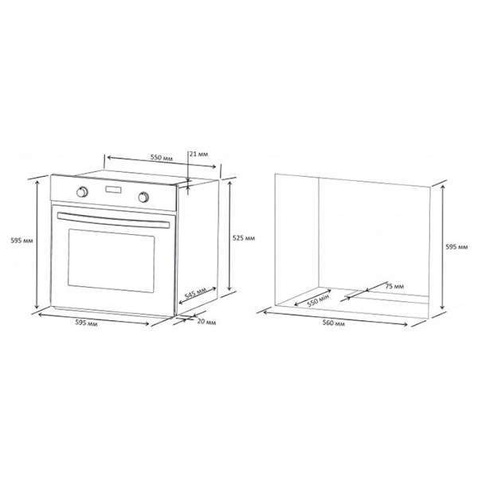 Духова шафа електрична ELEYUS STELLA 6006 BG CL
