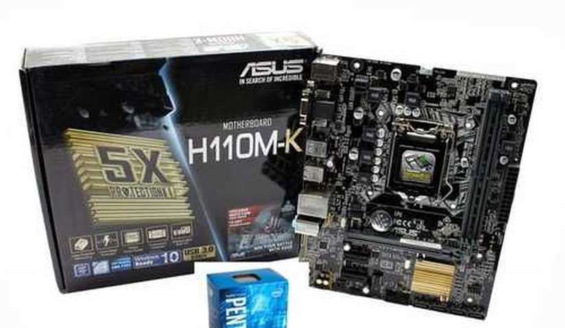 Материнська плата ASUS H110M-K + CPU Intel Pentium G4560 + Cooler