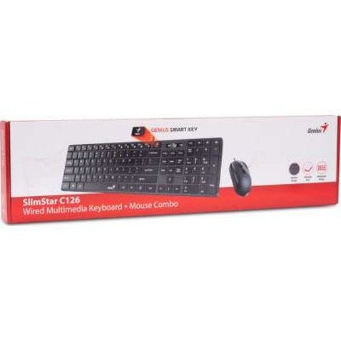 Комплект Genius C-126 SlimStar USB Black Ukr (31330007407)