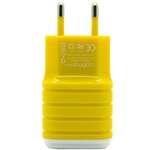 Мережевий зарядний пристрій для АКБ Optima 2*USB (2.1A) Yellow (40810)