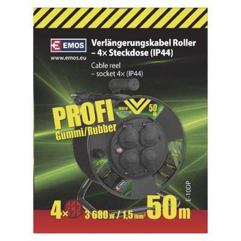 Мережевий подовжувач EMOS катушка 4 роз., 50 м (P08250)