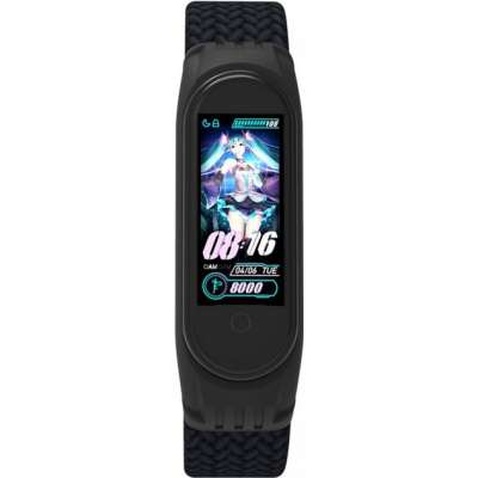 Ремінець до фітнес браслета Armorstandart Braided Solo Loop для Xiaomi Mi Band 4/5/6 Black size M (ARM58769)
