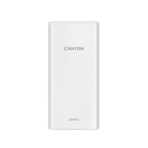 Батарея універсальна Canyon 20000mAh, Input 5V/2A, Output 5V/2.1A(Max), White (CNE-CPB2001W)