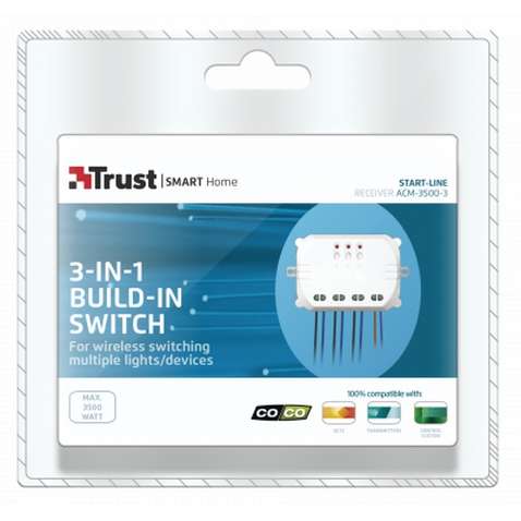 Вимикач бездротовий Trust ACM-3500-3 Tripple build-in switch (<3500W) (71053)