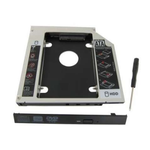 Фрейм-перехідник 2.5" для ноутбука (Laptop 2nd HDD Caddy) Maiwo NSTOR-9, 9.5mm, SATA, Aluminium