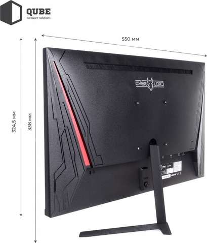 Монітор QUBE 23.8" Overlord G24F144Plus Black