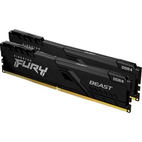 Оперативна пам'ять Kingston DRAM 32GB 3200MHz DDR4 CL16 DIMM (Kit of 2) 1Gx8 FURY Beast Black