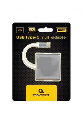 Концентратор USB Cablexpert (A-CM-HDMIF-02-SG) USB-C - HDMI/USB/USB-C