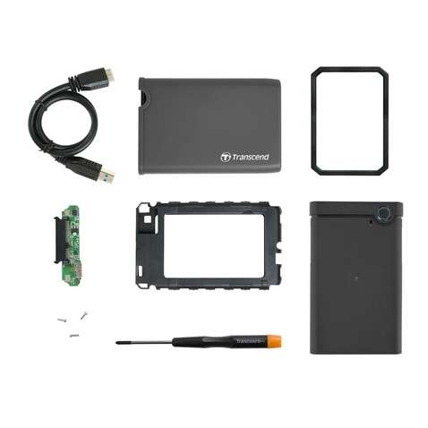 Кишеня зовнішня Transcend USB 3.0 Rubber TS0GSJ25CK3