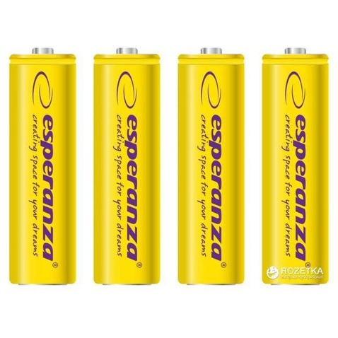 Акумулятор Esperanza EZA104Y AA(HR6) 2000mAh 1x4 шт. Жовтий