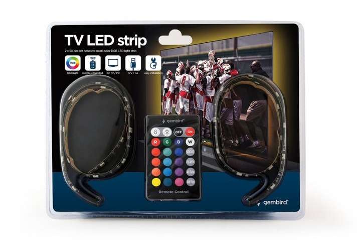 Світлодіодна стрічка GEMBIRD LED-2SU-RGB50-01 RGB 2x50см