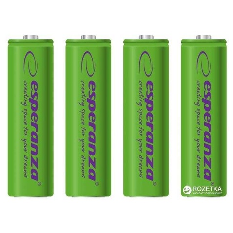 Акумулятор Esperanza EZA104G AA(HR6) 2000mAh 1x4 шт. Зелений