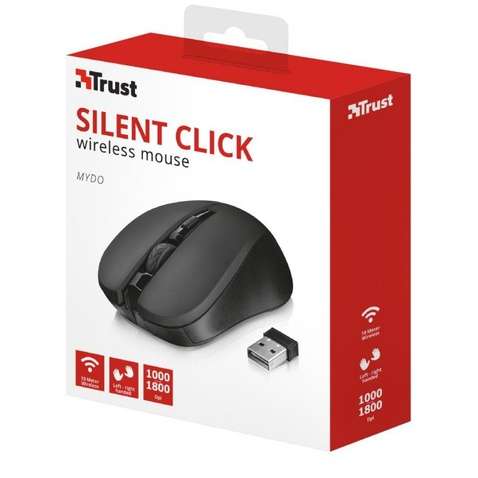 Миша  Trust Mydo Silent wireless mouse black (21869)