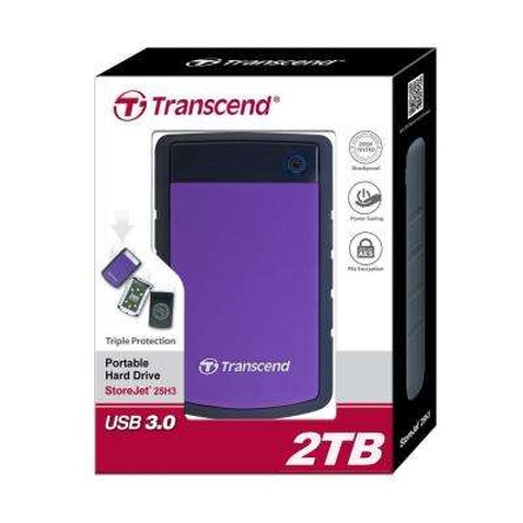 Зовнішній жорсткий диск HDD Transcend 2TB 2.5" USB 3.0 StoreJet