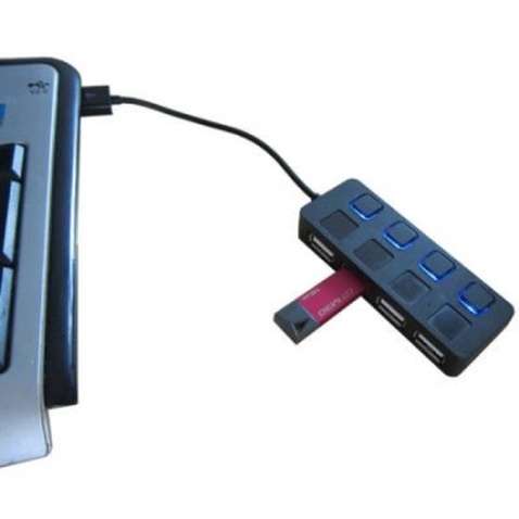 USB концентратор (Hub) Lapara (LA-SLED4) Black 4 порта USB 2.0