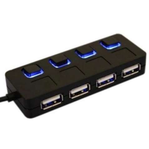 USB концентратор (Hub) Lapara (LA-SLED4) Black 4 порта USB 2.0