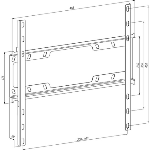 Кріплення настінне ТВ Simpler 48EP 40"- 55" фіксоване