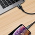 Кабель  1m USB 2.0 / Lightning Colorway (CW-CBUL045-BK) (nylon) 2.4А Black