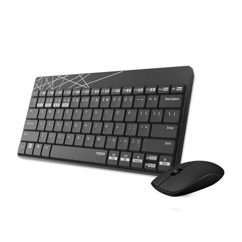 Комплект (клавіатура + мишка) Rapoo 8000M Wireless Black