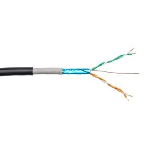 Кабель LogicPower Cat. 5e FTP 2x2x0.50mm. CU 305м. для наружной прокладки (3622) (пометрово)