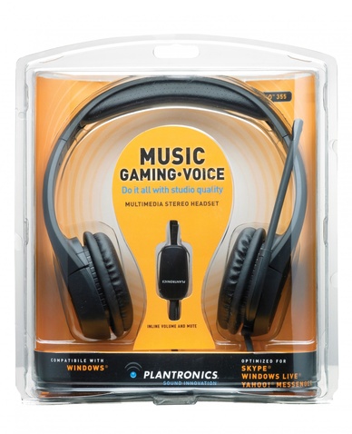Навушники Plantronics Audio 355 Black (79730-05) + Мікрофон