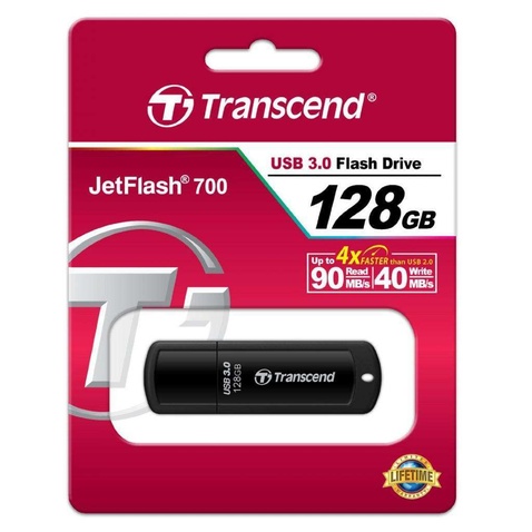 USB Flash 128Gb USB 3.0 Transcend JetFlash 700 (TS128GJF700) Black