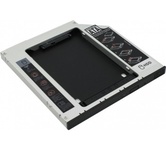 Шасси HDD для ноутбука (Laptop 2nd HDD Caddy) HQ-Tech HQ-HC09SA/BP, 9.5mm, SATA, Aluminium