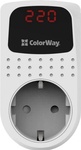Реле напруги  ColorWay DS2 (16A/3680W) 150V-210V/230V-280V white CW-VR16-02D БОНУС!