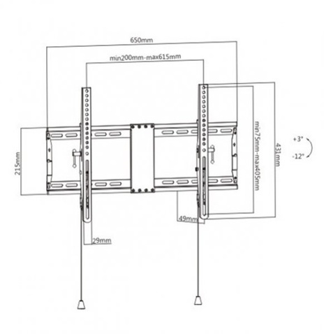 Кріплення настінне Gembird WM-80T-01 37"-80" похиле