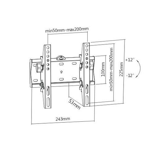 Кріплення настінне Gembird WM-42T-02 23"-42" похиле